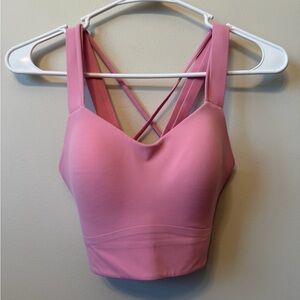 NWT Lululemon Like A Cloud Longline Bra Size 4 D/DD Cup In Pink Frosting